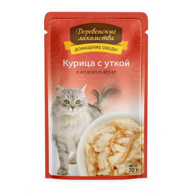 ДЛ д/кош Пауч 70 г Курица с уткой в желе