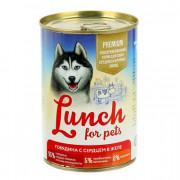 Petlunch для собак 400г жб говядина с сердцем в желе